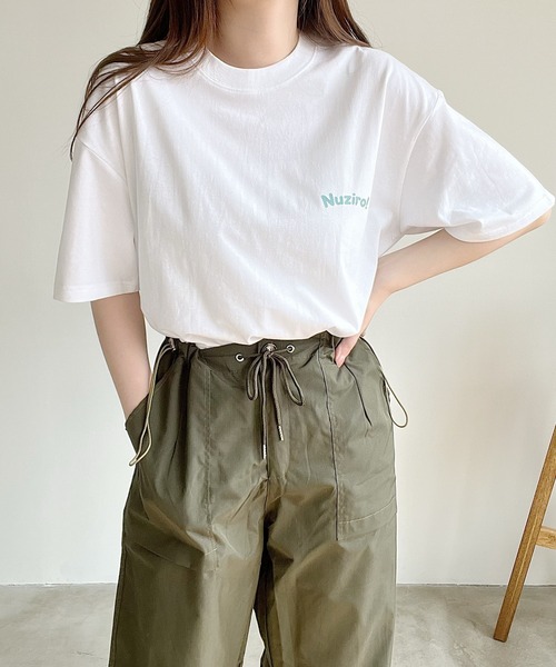 Nana（ナナ）の「ミニロゴTシャツ（Tシャツ/カットソー・レディース・ホワイト/ブルー・FREE）」の16枚目の写真