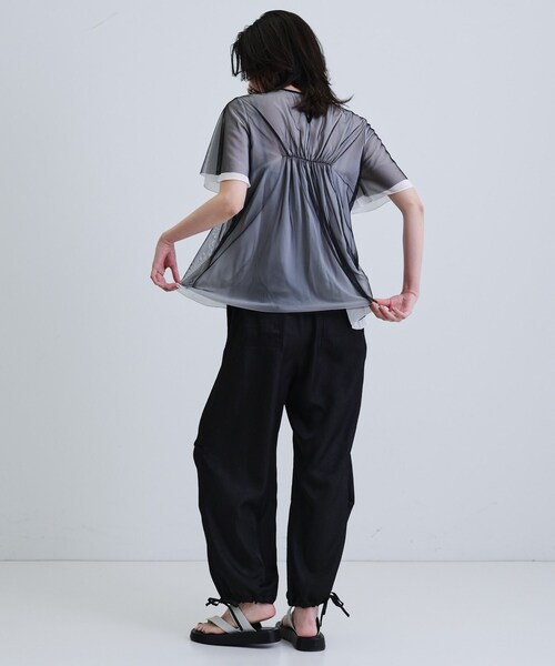 GALLEST(ギャレスト)の「ドレープサテンパンツ(その他パンツ・レディース・ブラック/ベージュ・36/38)」の14枚目の写真