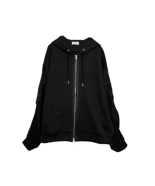 Nora Lily(ノラリリー)の「【Nora Lily】Line Gathering Sleeve Full Zip Parka(パーカー・メンズ・オフホワイト/ヘザーグレー/ブラック・FREE)」の22枚目の写真