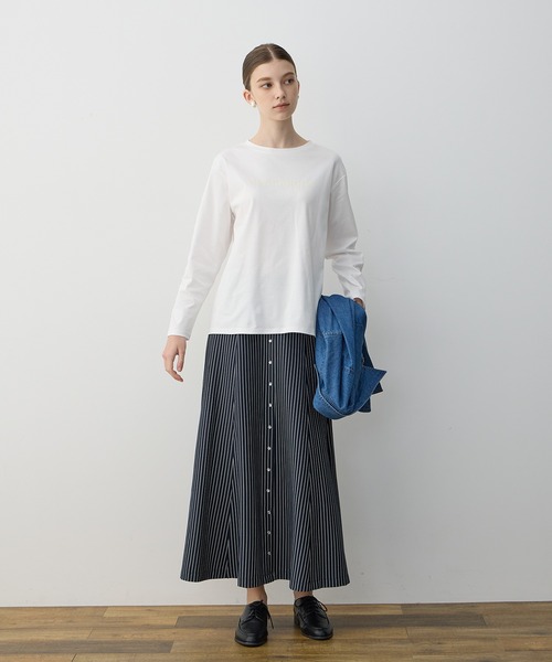 LE SOUK HOLIDAY（ルスークホリデー）の「【2025年春夏】ロゴプリントT（Tシャツ/カットソー・レディース・ブラック/オフホワイト・M/L）」の4枚目の写真