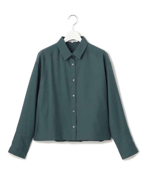 23区（ニジュウサンク）の「【Oggi5月号掲載/接触冷感/速乾性】シアータンブラー シャツ（シャツ/ブラウス・レディース・ブラック系/ベージュ系/ダークブラウン系/ダークグリーン系・38）」の20枚目の写真