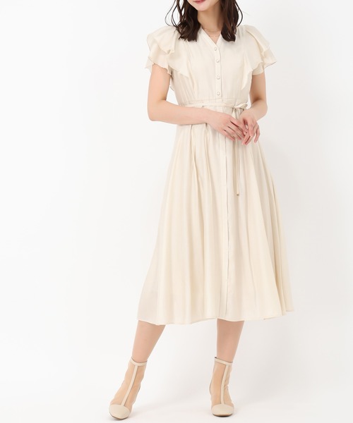 2025春夏　MISCH MASCH ダブルフリルシャツワンピース M MISCH MASCH ワンピース 2025春夏新作 ダブルフリルシャツ