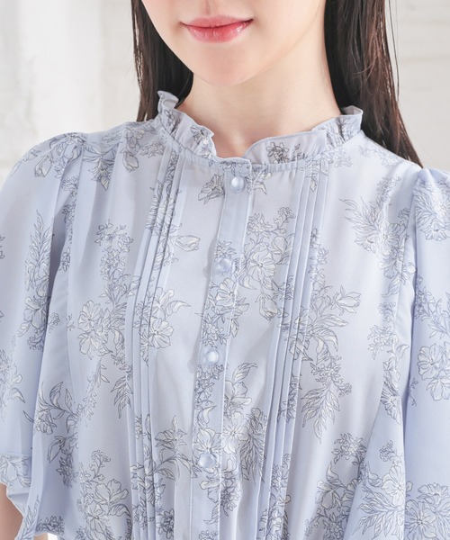 Honeys（ハニーズ）の「フレア袖ワンピース（ワンピース・レディース・ホワイト系その他/サックスブルー系/ベージュ系その他・L/LL/M/S）」の20枚目の写真