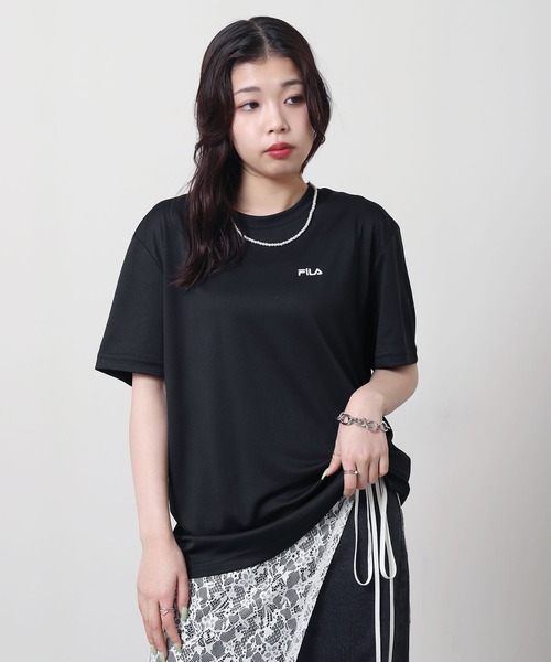 FILA(フィラ)の「【FILA】 DRY アソート 半袖 Tシャツ / バックプリント / ワンポイント ロゴ刺繍(Tシャツ/カットソー・レディース・ホワイト系/ブラック系/ライトグレー系/ネイビー系/ライトグレー/ブラック/ネイビー/ホワイト・MEDIUM/LARGE/X-LARGE)」の5枚目の写真