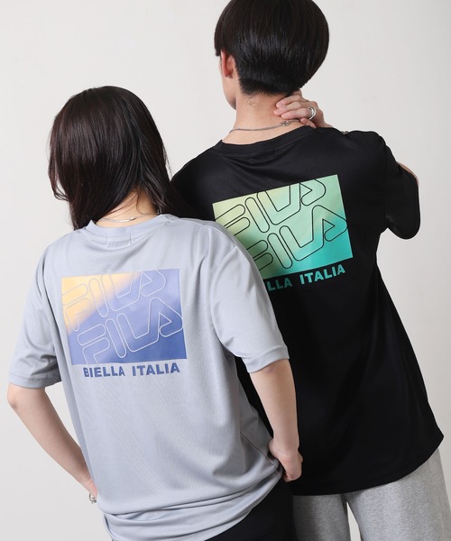 FILA(フィラ)の「【FILA】 DRY アソート 半袖 Tシャツ / バックプリント / ワンポイント ロゴ刺繍(Tシャツ/カットソー・レディース・ホワイト系/ブラック系/ライトグレー系/ネイビー系/ライトグレー/ブラック/ネイビー/ホワイト・MEDIUM/LARGE/X-LARGE)」の6枚目の写真