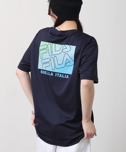 FILA(フィラ)の「【FILA】 DRY アソート 半袖 Tシャツ / バックプリント / ワンポイント ロゴ刺繍(Tシャツ/カットソー・レディース・ホワイト系/ブラック系/ライトグレー系/ネイビー系/ライトグレー/ブラック/ネイビー/ホワイト・MEDIUM/LARGE/X-LARGE)」の8枚目の写真