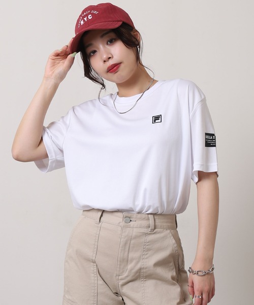 FILA(フィラ)の「【FILA】 DRY アソート 半袖 Tシャツ / バックプリント / ワンポイント ロゴ刺繍(Tシャツ/カットソー・レディース・ホワイト系/ブラック系/ライトグレー系/ネイビー系/ライトグレー/ブラック/ネイビー/ホワイト・MEDIUM/LARGE/X-LARGE)」の2枚目の写真