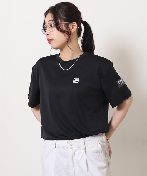 FILA(フィラ)の「【FILA】 DRY アソート 半袖 Tシャツ / バックプリント / ワンポイント ロゴ刺繍(Tシャツ/カットソー・レディース・ホワイト系/ブラック系/ライトグレー系/ネイビー系/ライトグレー/ブラック/ネイビー/ホワイト・MEDIUM/LARGE/X-LARGE)」の4枚目の写真