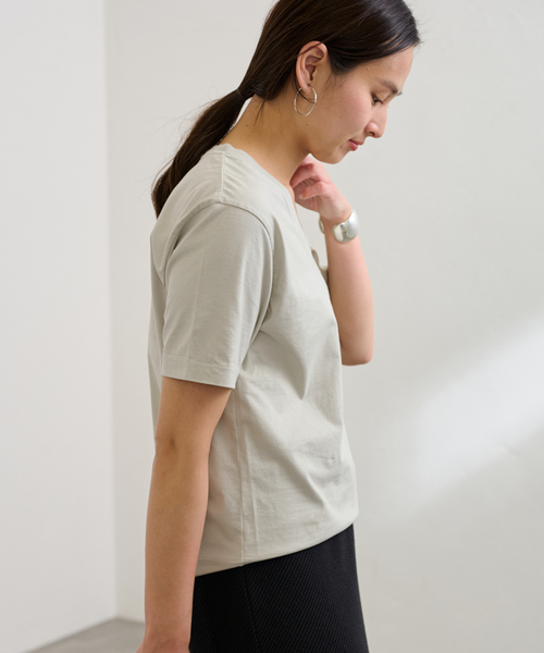 FRAMeWORK LOEFF ロエフ 別注スビン天竺VネックTシャツ ≪追加≫LOEFF/ロエフ 別注スビン天竺VネックTシャツ（Tシャツ