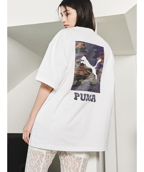 PUMA(プーマ)の「PUMA MURUA SS TEE(Tシャツ/カットソー・レディース・ホワイト/ブラック・FREE)」の2枚目の写真