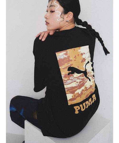 PUMA(プーマ)の「PUMA MURUA SS TEE(Tシャツ/カットソー・レディース・ホワイト/ブラック・FREE)」の1枚目の写真