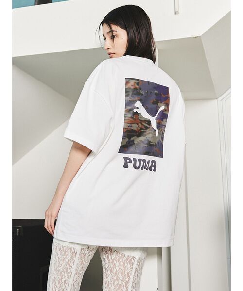 PUMA(プーマ)の「PUMA MURUA SS TEE(Tシャツ/カットソー・レディース・ホワイト/ブラック・FREE)」の22枚目の写真