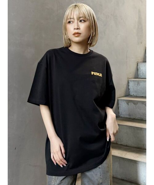 PUMA(プーマ)の「PUMA MURUA SS TEE(Tシャツ/カットソー・レディース・ホワイト/ブラック・FREE)」の4枚目の写真