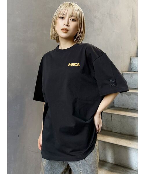PUMA(プーマ)の「PUMA MURUA SS TEE(Tシャツ/カットソー・レディース・ホワイト/ブラック・FREE)」の5枚目の写真