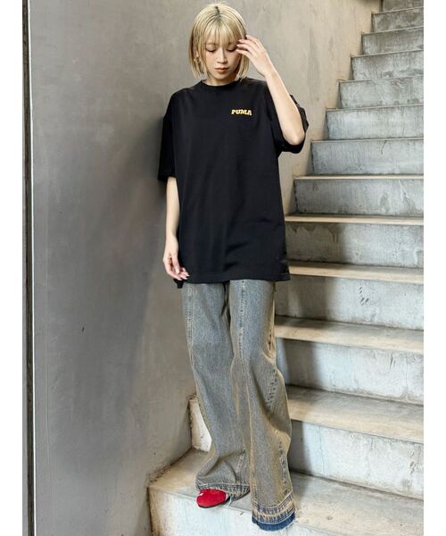 PUMA(プーマ)の「PUMA MURUA SS TEE(Tシャツ/カットソー・レディース・ホワイト/ブラック・FREE)」の8枚目の写真