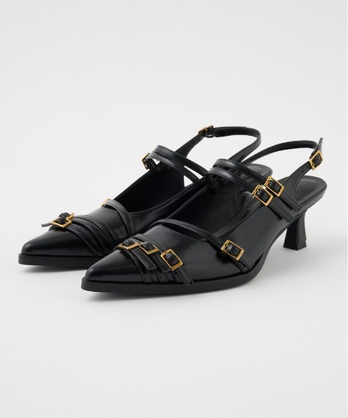 SLY（スライ）の「BELTED SLING PUMPS ベルティド スリング パンプス（パンプス・レディース・ブラック/アイボリー・MEDIUM/SMALL/LARGE）」の21枚目の写真