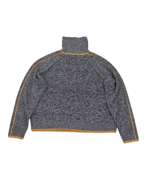 sneeuw(スニュウ)の「ラインタートルニット(ニット/セーター・レディース・ブラック/グリーン・1/3)」の7枚目の写真