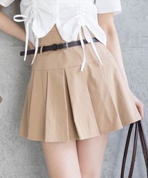 clear | ベルト付きボックスプリーツミニスカート[着回し力抜群 ガーリー]≪SS新作≫(スカート)