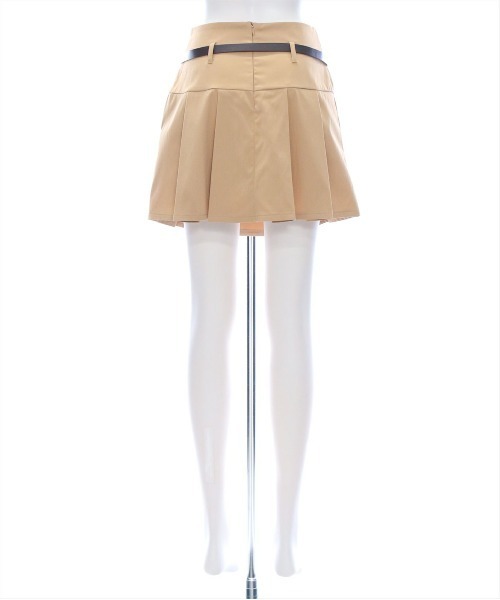 clear（クリア）の「ベルト付きボックスプリーツミニスカート[着回し力抜群 ガーリー]≪SS新作≫（スカート・レディース・ブラック/ベージュ・S/M）」の19枚目の写真