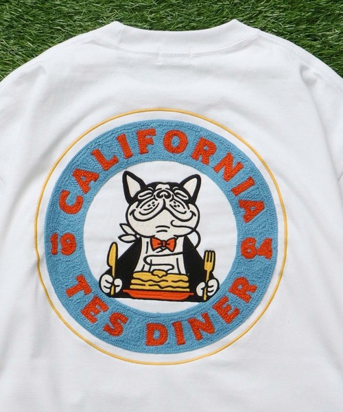 The Endless Summer(エンドレスサマー)の「TES CALIFORNIA DINER EMB BIG T-SHIRT / ビッグシルエットTシャツ(Tシャツ/カットソー・メンズ・ホワイト/ブラック/ブラウン/ネイビー・X-LARGE/LARGE/MEDIUM/SMALL)」の9枚目の写真