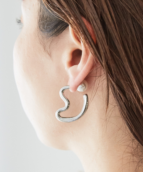 collex(コレックス)の「【dignif】【金属アレルギー対応】パールキャッチウェーブ2WAYピアス(ピアス(両耳用)・レディース・ゴールド/シルバー・フリー)」の21枚目の写真