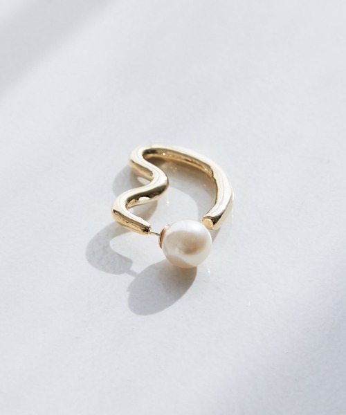 collex(コレックス)の「【dignif】【金属アレルギー対応】パールキャッチウェーブ2WAYピアス(ピアス(両耳用)・レディース・ゴールド/シルバー・フリー)」の8枚目の写真