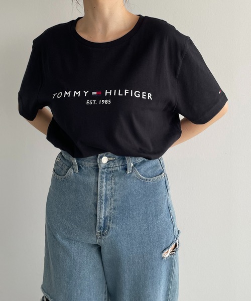 TOMMY HILFIGER（トミーヒルフィガー）の「【TOMMY HILFIGER】Men's Core Tommy Logo Tee（Tシャツ/カットソー・レディース・ホワイト/ブラック/ネイビー/グレー・LARGE）」の20枚目の写真