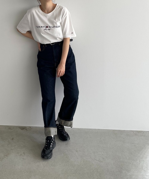 TOMMY HILFIGER（トミーヒルフィガー）の「【TOMMY HILFIGER】Men's Core Tommy Logo Tee（Tシャツ/カットソー・レディース・ホワイト/ブラック/ネイビー/グレー・LARGE）」の21枚目の写真