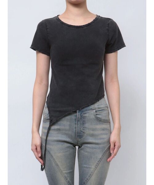 EMODA（エモダ）の「ハングストリングTシャツ（Tシャツ/カットソー・レディース・ホワイト/ネイビー/ブラック・FREE）」の3枚目の写真