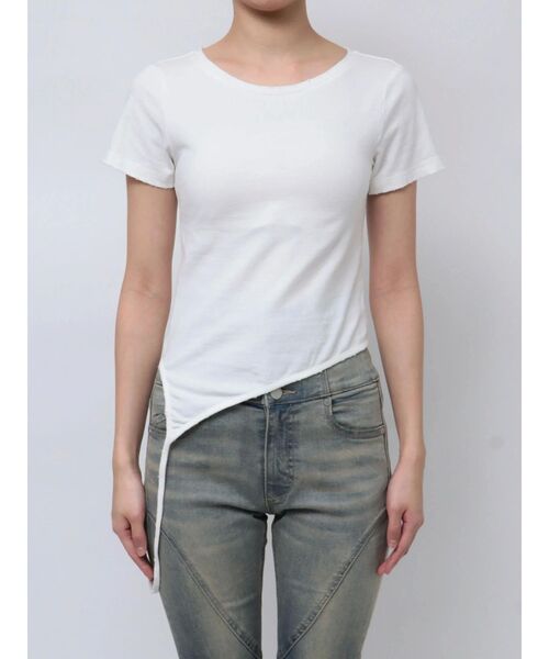 EMODA（エモダ）の「ハングストリングTシャツ（Tシャツ/カットソー・レディース・ホワイト/ネイビー/ブラック・FREE）」の5枚目の写真