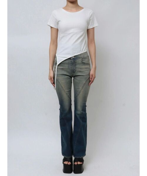 EMODA（エモダ）の「ハングストリングTシャツ（Tシャツ/カットソー・レディース・ホワイト/ネイビー/ブラック・FREE）」の12枚目の写真