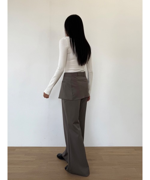 Didot.showroom（ディドット ショールーム）の「ブーツカットスラックス（スラックス・レディース・ブラック/ブラウン・S/M）」の19枚目の写真