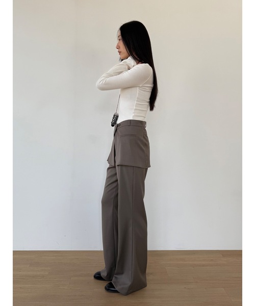 Didot.showroom（ディドット ショールーム）の「ブーツカットスラックス（スラックス・レディース・ブラック/ブラウン・S/M）」の20枚目の写真
