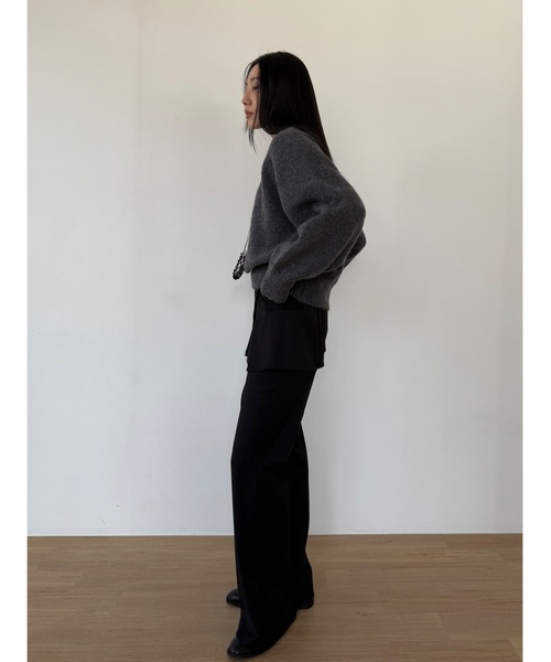 Didot.showroom（ディドット ショールーム）の「ブーツカットスラックス（スラックス・レディース・ブラック/ブラウン・S/M）」の7枚目の写真