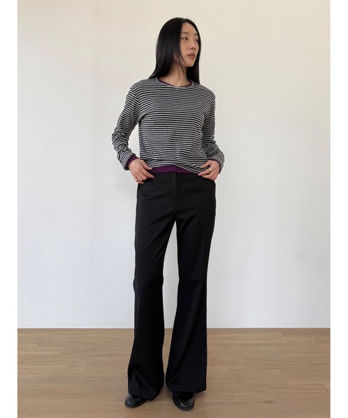 Didot.showroom（ディドット ショールーム）の「ブーツカットスラックス（スラックス・レディース・ブラック/ブラウン・S/M）」の9枚目の写真
