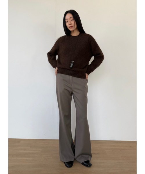 Didot.showroom（ディドット ショールーム）の「ブーツカットスラックス（スラックス・レディース・ブラック/ブラウン・S/M）」の12枚目の写真