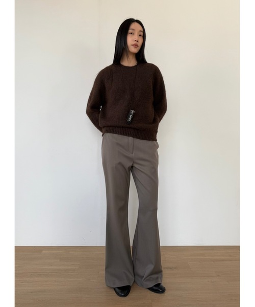 Didot.showroom（ディドット ショールーム）の「ブーツカットスラックス（スラックス・レディース・ブラック/ブラウン・S/M）」の13枚目の写真