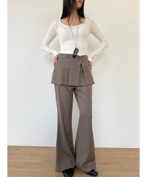 Didot.showroom（ディドット ショールーム）の「ブーツカットスラックス（スラックス・レディース・ブラック/ブラウン・S/M）」の16枚目の写真