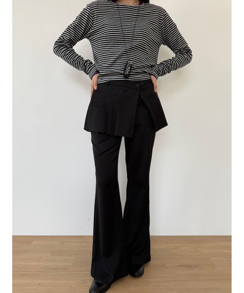 Didot.showroom（ディドット ショールーム）の「ブーツカットスラックス（スラックス・レディース・ブラック/ブラウン・S/M）」の3枚目の写真