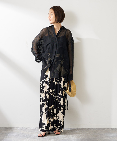 journal standard L'essage（ジャーナルスタンダードレサージュ）の「《別注》【LUSANA / ルサーナ】CICI PANTS：パンツ（その他パンツ・レディース・ブラック系その他/オートミール・X-SMALL/SMALL）」の7枚目の写真