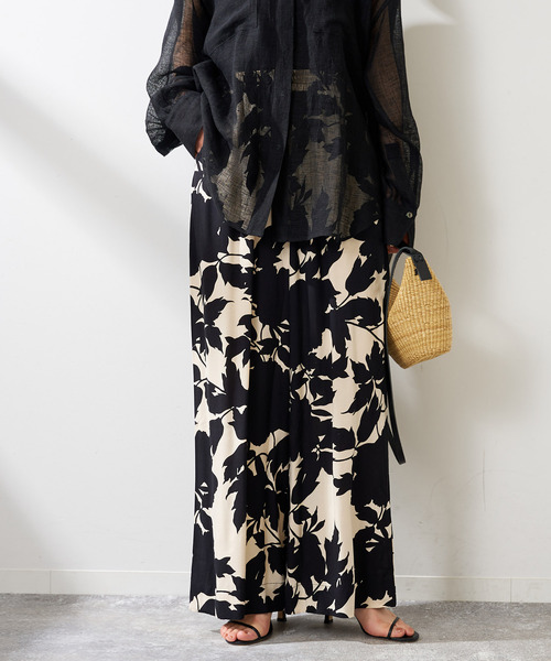 journal standard L'essage（ジャーナルスタンダードレサージュ）の「《別注》【LUSANA / ルサーナ】CICI PANTS：パンツ（その他パンツ・レディース・ブラック系その他/オートミール・X-SMALL/SMALL）」の10枚目の写真