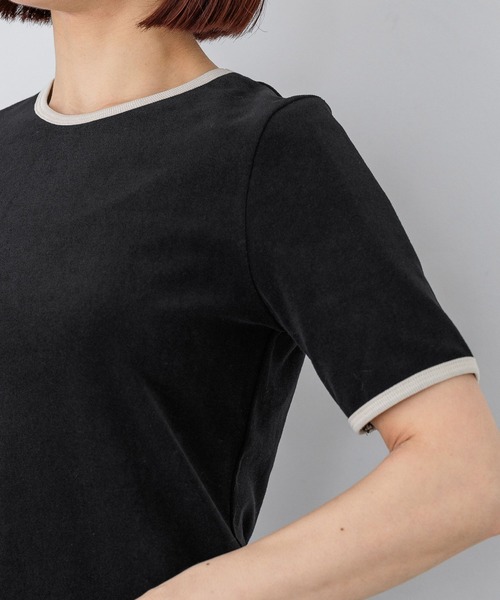 A part by（アパートバイ）の「【インフルエンサーkuronekoさんコラボ】パイルリンガーTシャツ（Tシャツ/カットソー・レディース・アイボリー/ライトブラウン/ブラック・FREE）」の21枚目の写真