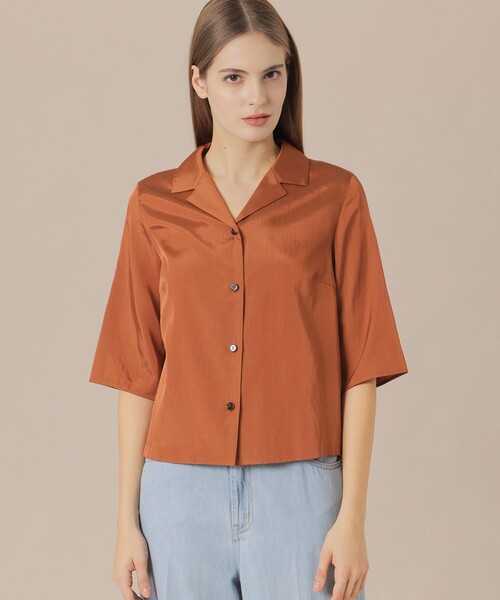 MACKINTOSH LONDON(マッキントッシュ ロンドン)の「シルキーサテンブラウス(シャツ/ブラウス・レディース・ライトブルー/ブラウン系その他・38/40)」の1枚目の写真