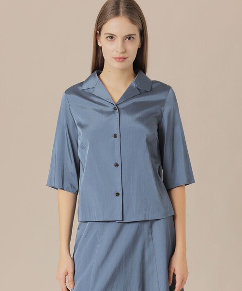 MACKINTOSH LONDON(マッキントッシュ ロンドン)の「シルキーサテンブラウス(シャツ/ブラウス・レディース・ライトブルー/ブラウン系その他・38/40)」の2枚目の写真