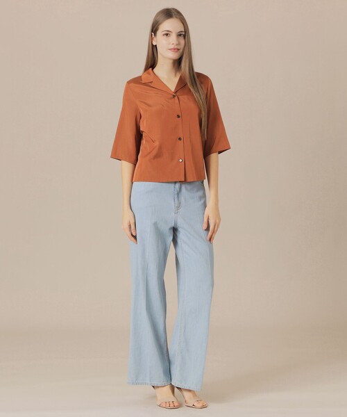 MACKINTOSH LONDON(マッキントッシュ ロンドン)の「シルキーサテンブラウス(シャツ/ブラウス・レディース・ライトブルー/ブラウン系その他・38/40)」の4枚目の写真