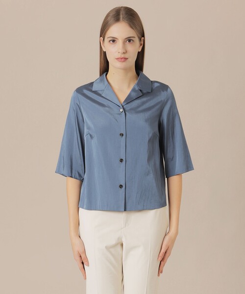 MACKINTOSH LONDON(マッキントッシュ ロンドン)の「シルキーサテンブラウス(シャツ/ブラウス・レディース・ライトブルー/ブラウン系その他・38/40)」の5枚目の写真