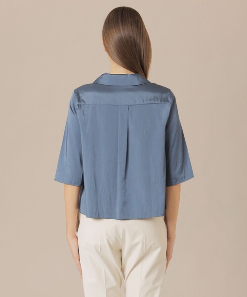 MACKINTOSH LONDON(マッキントッシュ ロンドン)の「シルキーサテンブラウス(シャツ/ブラウス・レディース・ライトブルー/ブラウン系その他・38/40)」の7枚目の写真