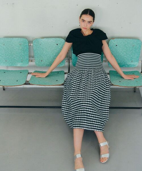 YECCA VECCA（イェッカヴェッカ）の「リボンデザインブラウス（シャツ/ブラウス・レディース・ブルー/ベージュ/ブラック・FREE）」の15枚目の写真