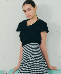 リボンデザインブラウス