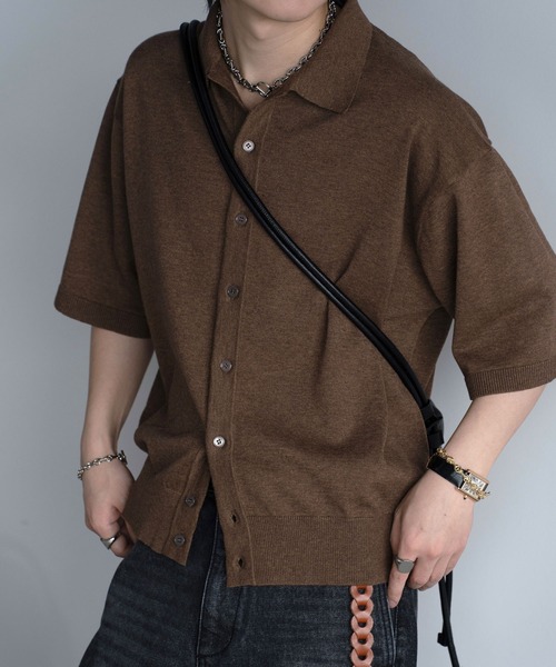 T/C BASIC HALF SLEEVE KNIT SHIRT　Lサイズ T/C BASIC HALF SLEEVE KNIT SHIRT（シャツ/ブラウス）｜WYM
